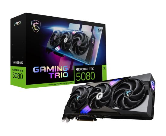 MSI GAMING GEFORCE RTX 5080 16G TRIO OC graphics card NVIDIA 16 GB GDDR7