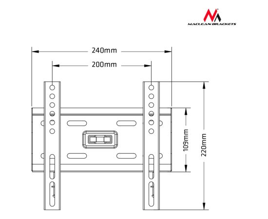 TV Holder 13 '' - 42 '' Maclean MC-777 black 35 kg VESA 200x200