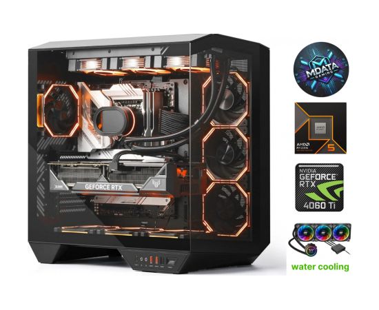 MDD HydroX Ryzen 5 9600X 32GB 512GB SSD RTX 4060Ti Windows 11 Black