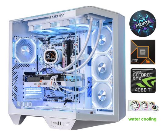 MDD ArcticX Ryzen 5 9600X 16GB 512GB SSD RTX 4060Ti NoOS White