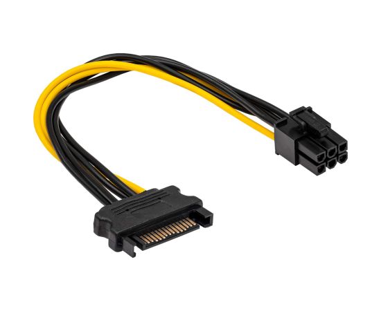 Adapter with cable Akyga AK-CA-30 SATA (m) | PCI-E 6 pin (f) 15cm