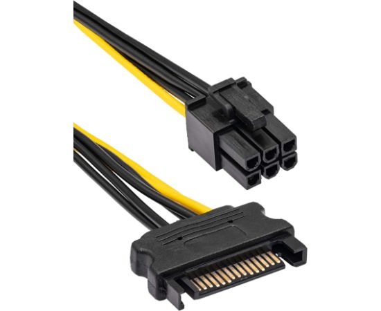 Adapter with cable Akyga AK-CA-30 SATA (m) | PCI-E 6 pin (f) 15cm