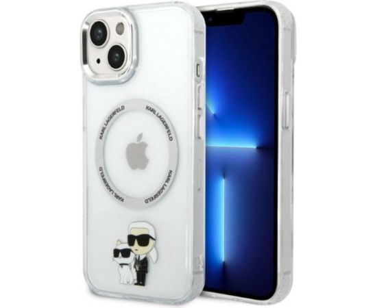 Karl Lagerfeld MagSafe Compatible Case IML Karl and Choupette NFT for iPhone 14 Transparent