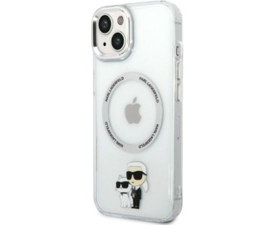 Karl Lagerfeld MagSafe Compatible Case IML Karl and Choupette NFT for iPhone 14 Transparent