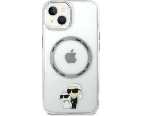 Karl Lagerfeld MagSafe Compatible Case IML Karl and Choupette NFT for iPhone 14 Transparent