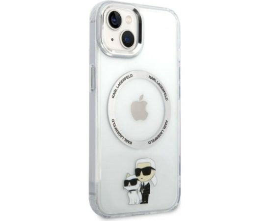 Karl Lagerfeld MagSafe Compatible Case IML Karl and Choupette NFT for iPhone 14 Transparent
