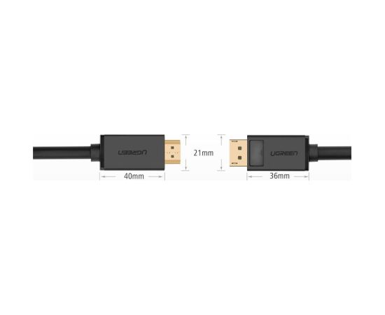 Ugreen Uni-directional DisplayPort to HDMI cable 4K 30 Hz 32 AWG 2 m (DP101 10202)