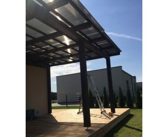 Сотовый поликарбонат 16мм Бронза 2000х1032мм Теплицы