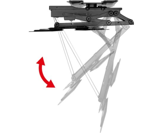 Maclean electric ceiling TV mount, TUYA support, max VESA 600x400, 90st swivel remote control, 23"-65", 30kg, MC-491