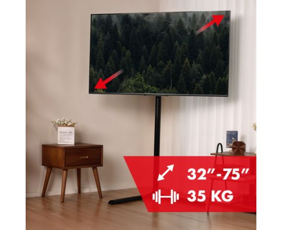 Maclean TV floor stand bracket, 32-70", max. VESA 400x400, max. 40kg, MC-494