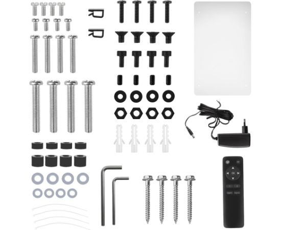 Maclean electric ceiling TV mount, TUYA support, max VESA 600x400, 90st swivel remote control, 32"-75", 35kg, MC-490