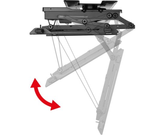 Maclean electric ceiling TV mount, TUYA support, max VESA 600x400, 90st swivel remote control, 32"-75", 35kg, MC-490
