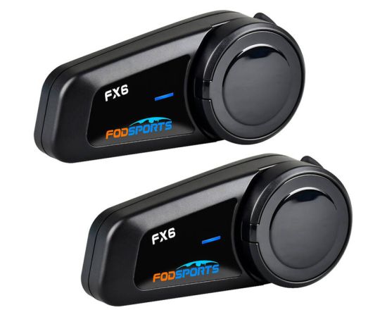 Fodsports FX6 motorcycle intercom two-pack (black)