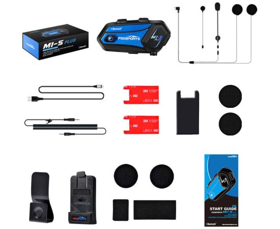 Fodsports M1-S Plus motorcycle intercom (black)