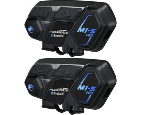 Fodsports M1-S Pro motorcycle intercom two-pack (black)