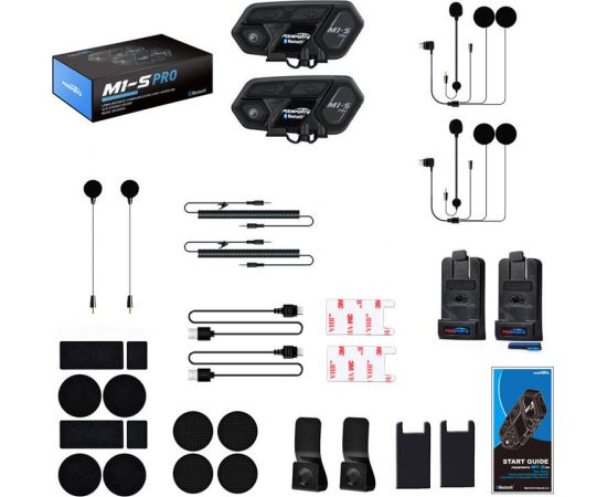 Fodsports M1-S Pro motorcycle intercom two-pack (black)