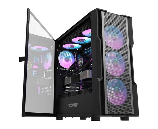 Darkflash DK431 Mesh computer case (black) + 4 ARGB fans