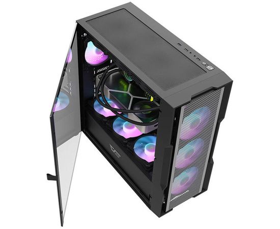 Darkflash DK431 Mesh computer case (black) + 4 ARGB fans