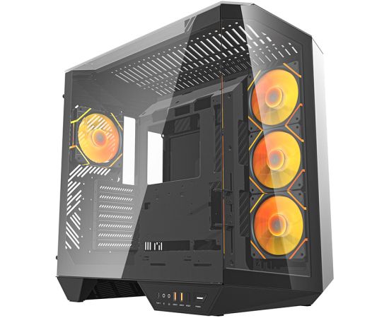 Darkflash DY470 computer case (black) + 4 fans + GPU bracket