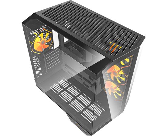 Darkflash DY470 computer case (black) + 4 fans + GPU bracket