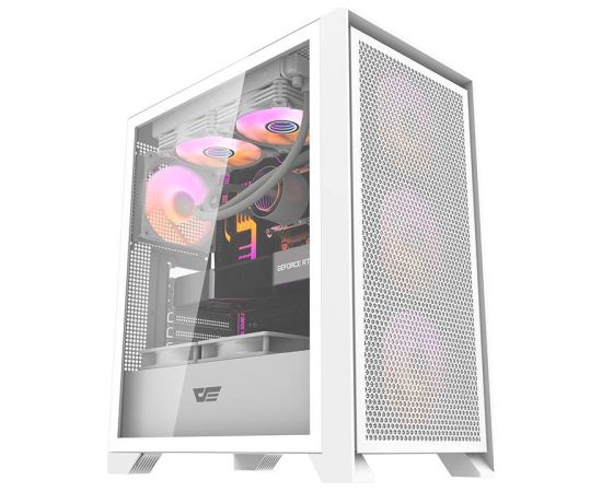 Darkflash DRX70 MESH computer case (white) + 4 RGB fans