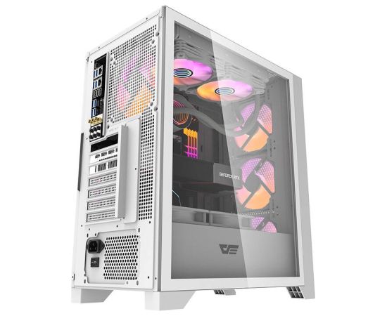 Darkflash DRX70 MESH computer case (white) + 4 RGB fans