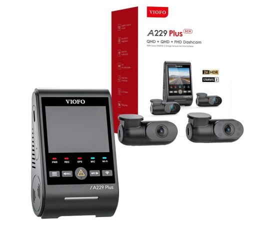 VIOFO A229 PLUS 3CH 2K + 1080p WiFi, GPS