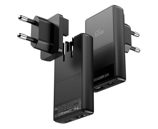 Essager ECT65W-QCB01-Z GaN 65W A+C Charger (black)