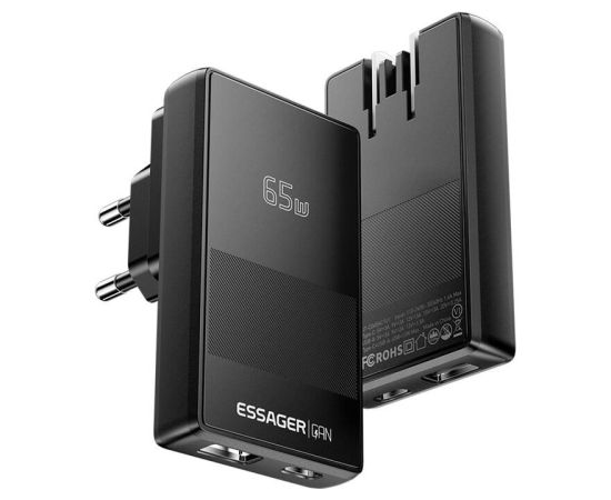 Essager ECT65W-QCB01-Z GaN 65W A+C Charger (black)