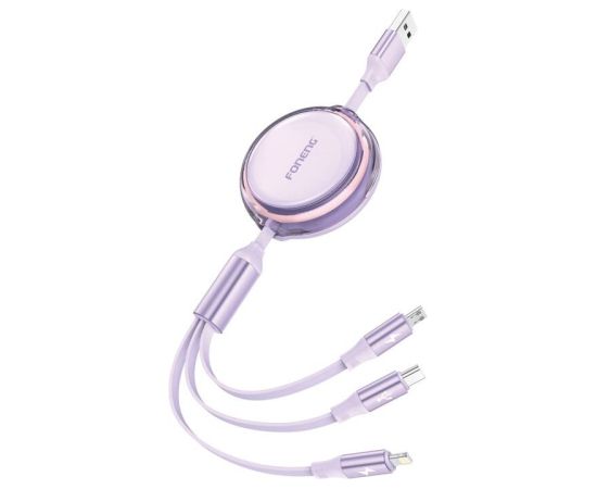 3w1 Foneng X113 1.1M Fioletowa Cable