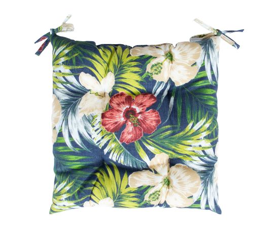 Cushion for chair SUMMER FLOWER 40x40cm, dark floral