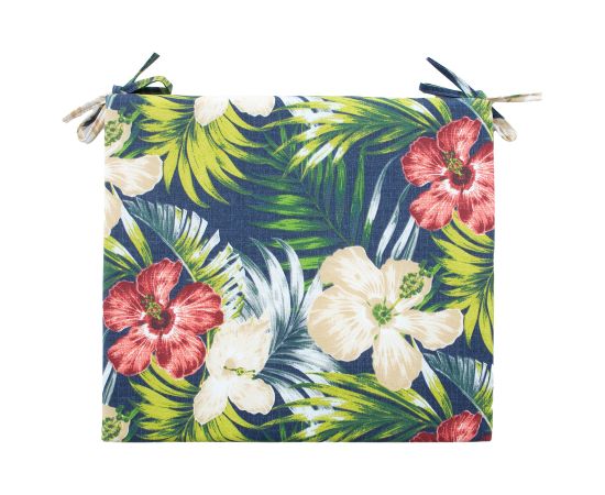 Cushion for chair SUMMER FLOWER 38x43x2,5cm, dark floral