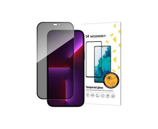 Wozinsky -  Wozinsky Privacy Glass with Anti Spy filter for iPhone 15 - black