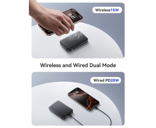 Внешний аккумулятор Power Bank Joyroom JR-PBM12 22.5W Magnetic Wireless 10000mAh черный
