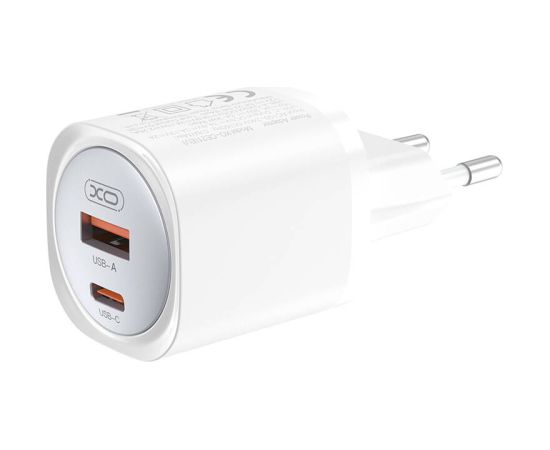 Wall charger XO CE21, 30W, GaN, 1x USB-C, 1x USB-A