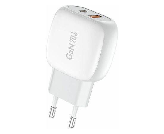 Foneng EU41 USB-C+USB-A 20W network charger + USB-C - Lightning cable (white)