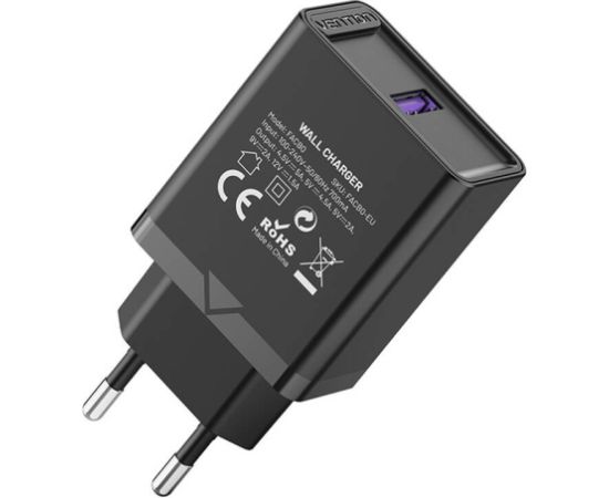 Vention FACB0-EU USB Charger 22.5W (black)