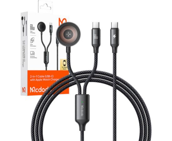 Mcdodo CA-2200 2-in-1 USB-C cable + Apple Watch charger, 60W, 1.2m