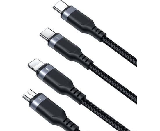 Multi-function USB to USB-C 2x Lightning Micro Joyroom Cable S-A18