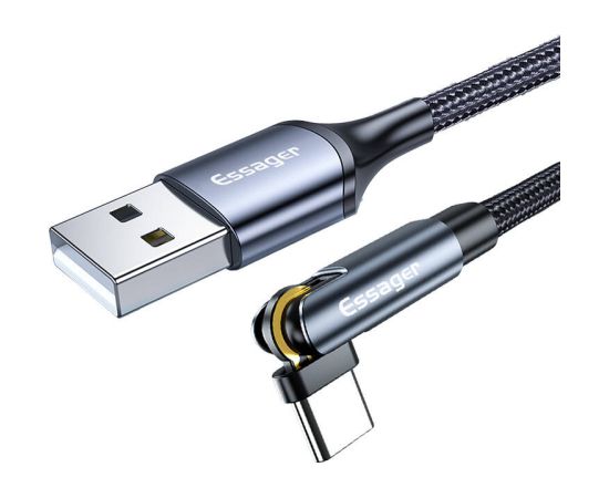 USB-A 3in1 cable, Essager, EXCCXT-WX0G, USB-C/Lightning/Micro, 15W, 1m (grey)