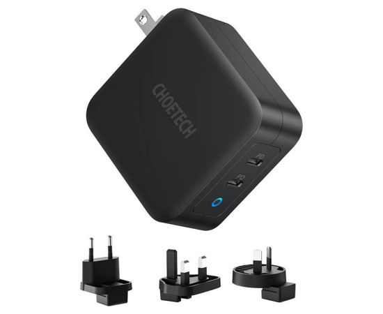 Choetech PD6008 2xUSB-C PD 100W GaN mains charger