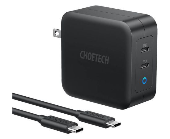 Choetech PD6008 2xUSB-C PD 100W GaN mains charger
