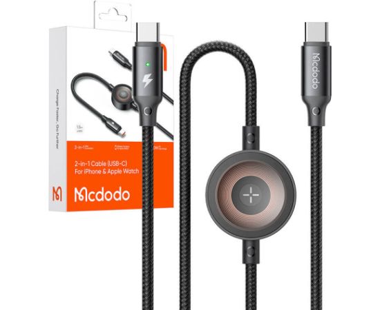 Mcdodo CA-2580 2-in-1 USB-C cable + Apple Watch charger, 60W, 1.5m