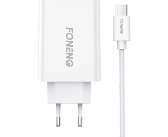 Fast charger Foneng  1x USB EU43 10.5W + USB Micro cable