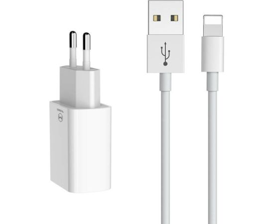 Dual USB charger Mcdodo CH-6720 (EU) Lightning 1m Travel set (white)
