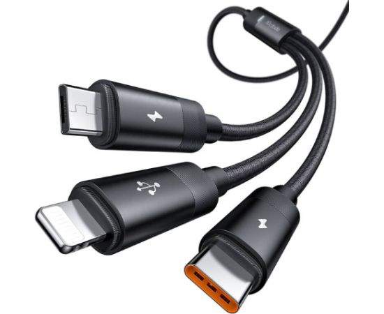3in1 USB to USB-C / Lightning / Micro USB Cable, Mcdodo CA-5790, 3.5A, 1.2m (black)