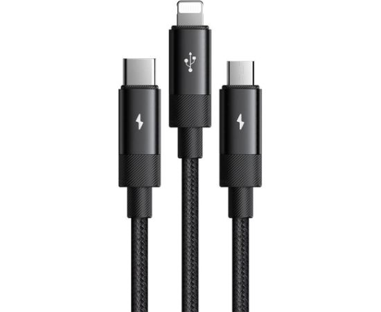 3in1 USB to USB-C / Lightning / Micro USB Cable, Mcdodo CA-5790, 3.5A, 1.2m (black)