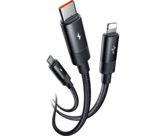 3in1 USB to USB-C / Lightning / Micro USB Cable, Mcdodo CA-5790, 3.5A, 1.2m (black)