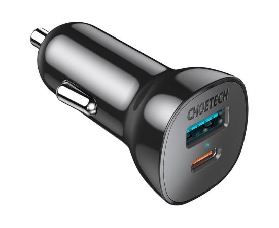 Choetech 38W QC3.0+PD20W car charger (black)