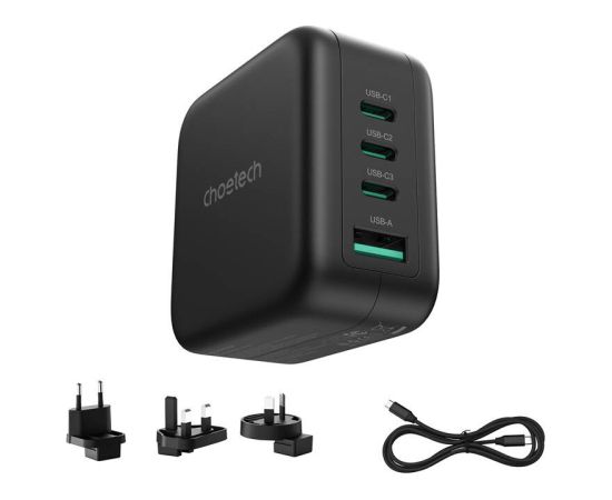 Choetech PD6055 70W GaN mains charger with US, EU, UK, AU adapters
